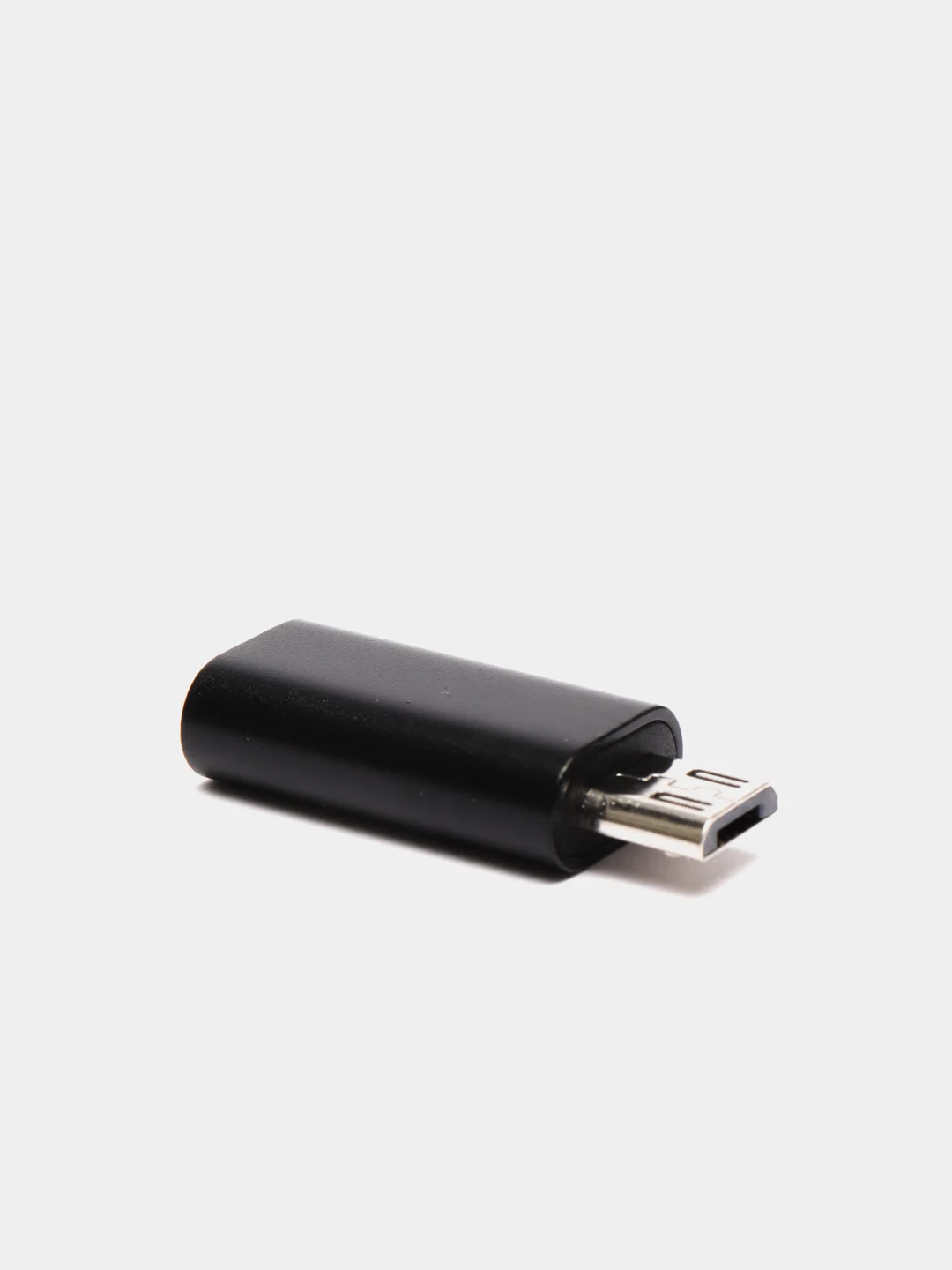 Черный адаптер переходник USB Type-C на micro USB otg