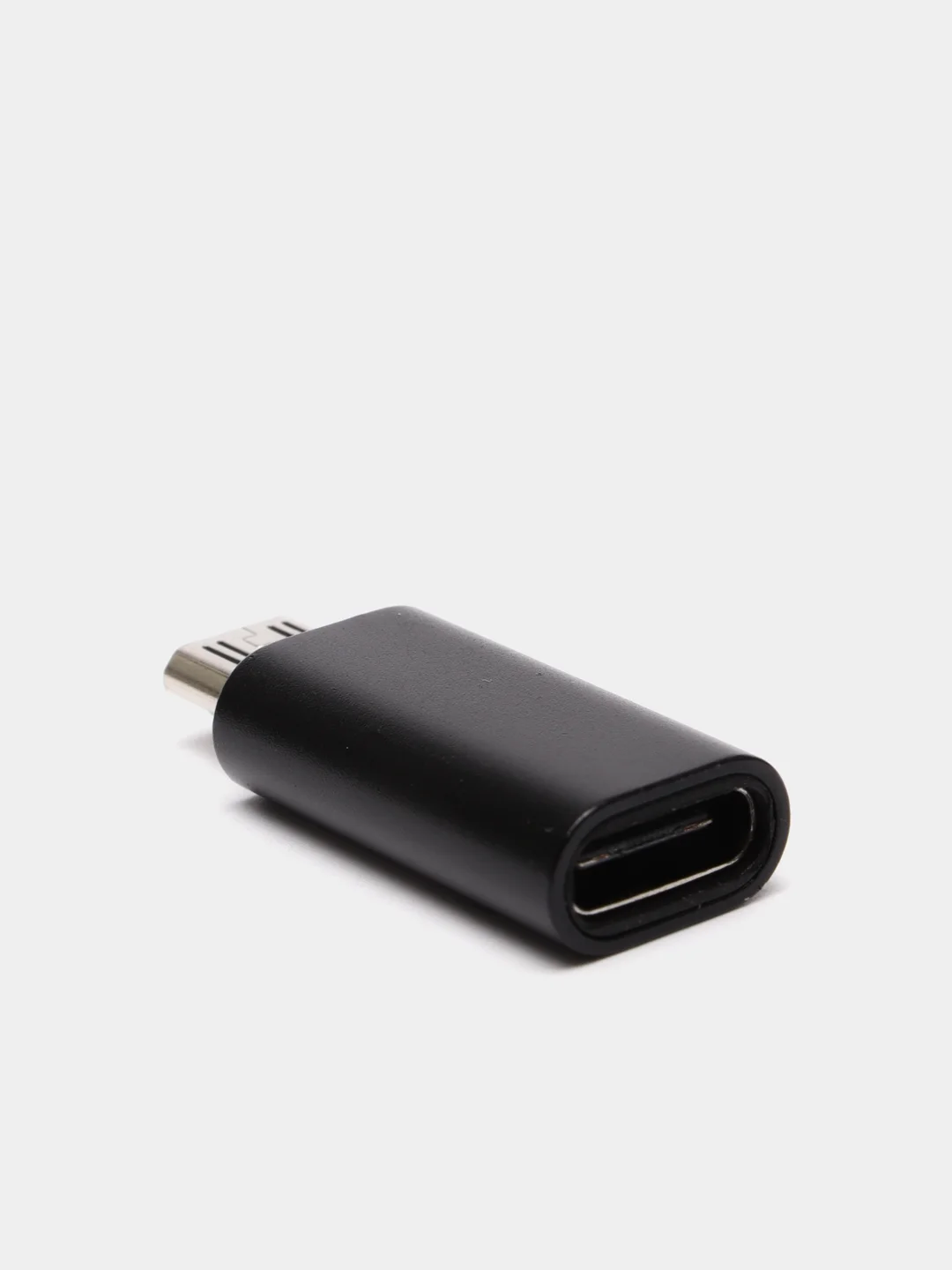 Черный адаптер переходник USB Type-C на micro USB otg