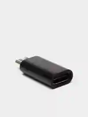 Черный адаптер переходник USB Type-C на micro USB otg