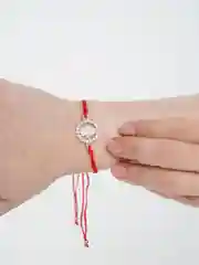 Бордовый браслет/ красная нить / браслет с подвеской
