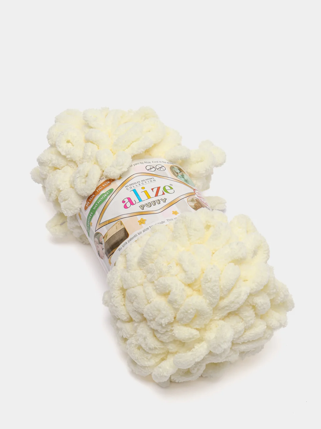 Слоновая кость пряжа Alize Puffy петельки
