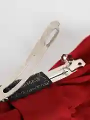Бордовый атласный бант для волос на заколке