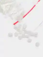 Белый бисер крупный, стеклянный, 6/0, 4 мм Бисер разноразмерный