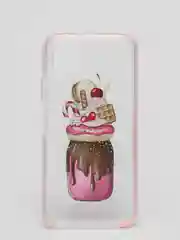Конфетный чехол Huawei P40 Lite, Хуавей П40 Лайт, прозрачный плотный с рисунком и цветной рамкой