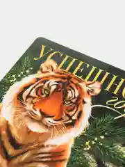 Тёмно-зелёный магнит на холодильник Новый год 2025, сувенир, подарок