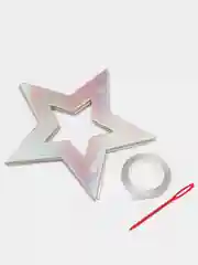Серебряный гирлянда растяжка звезды
