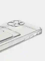 Серый чехол для iPhone 7/8 Plus/XR/11/12/13/Pro/Pro Max, силиконовый, с карманом для карт
