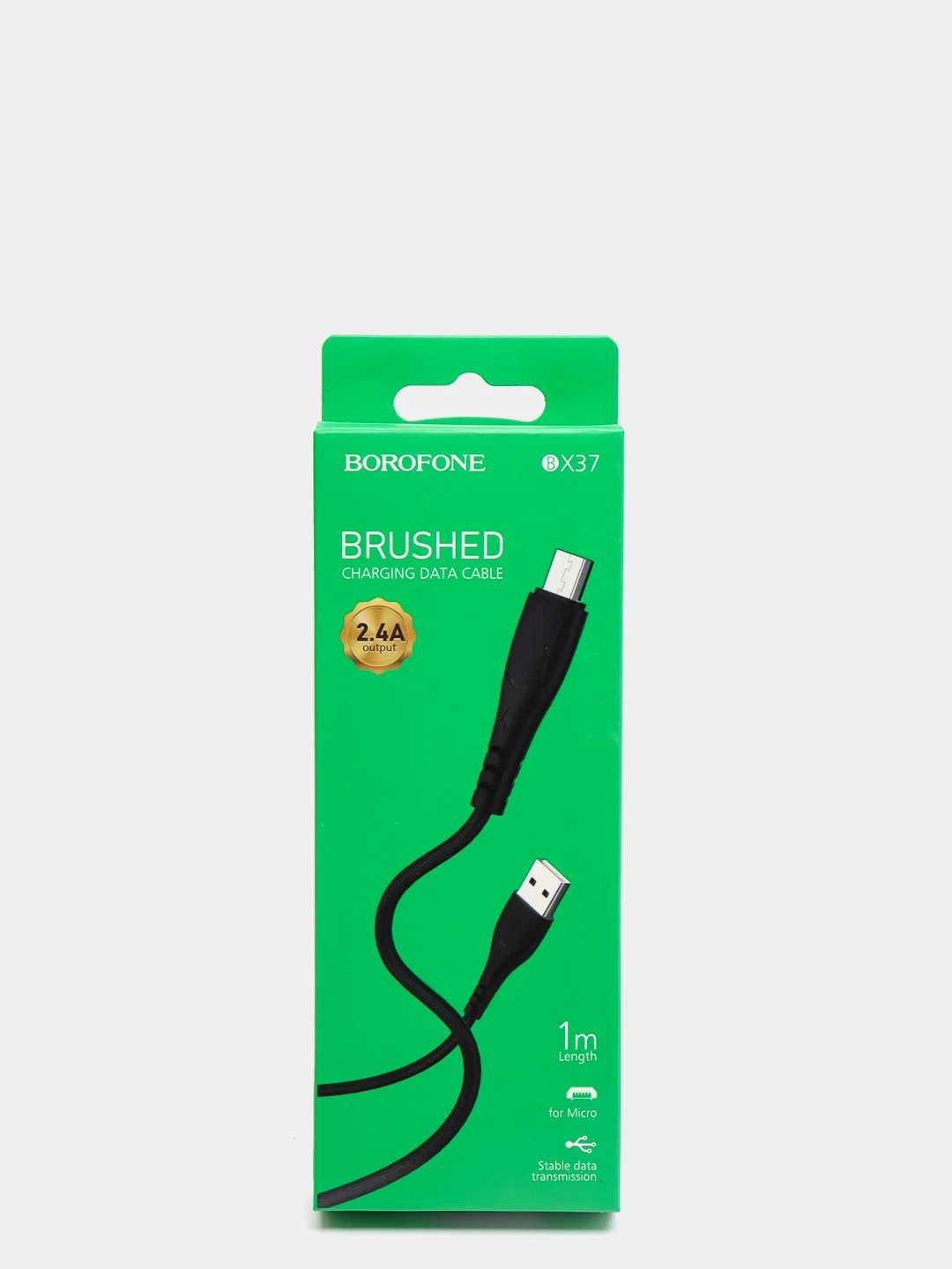 Черный кабель для Micro-USB 2.4A Borofone BX37, быстрый зарядный кабель, 1 м, для Android
