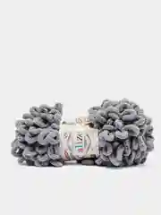 Серый пряжа Alize Puffy петельки