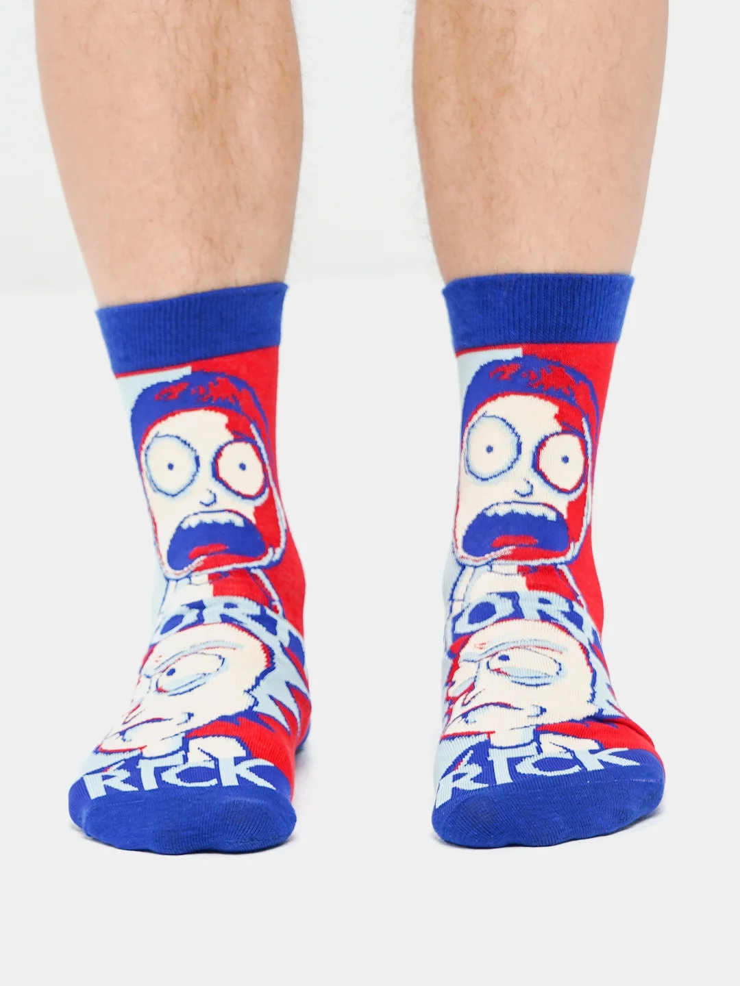 Индиго носки Rick and Morty (Рик и Морти), унисекс