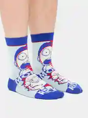 Индиго носки Rick and Morty (Рик и Морти), унисекс