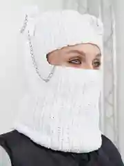Белый балаклава Велюровая унисекс