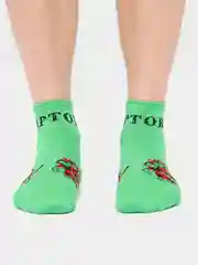 Зеленый носки мужские, цветные, с принтом