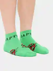 Зеленый носки мужские, цветные, с принтом
