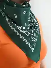 Тёмно-зелёный бандана на голову/женская/мужская/платок женская/универсальная косынка