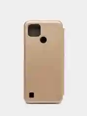 Золотой чехол-книжка для Realme C21 2021