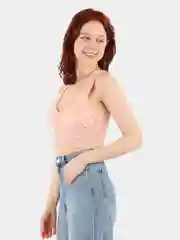 Белый топ женский со съемными чашечками кружевной