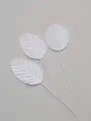 Белый листья декоративные на веточке