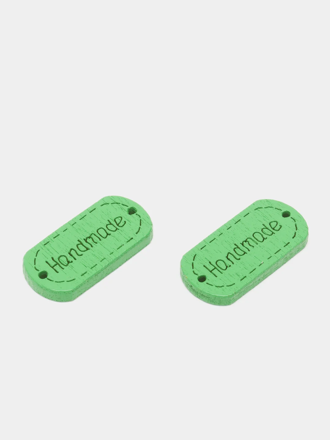 Зеленый бирки "Hand made", 10штук