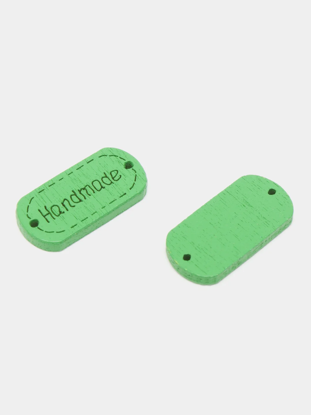 Зеленый бирки "Hand made", 10штук