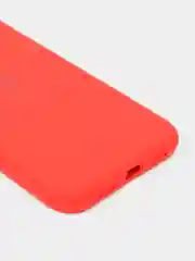 Красный чехол Silicone Case iPhone 11 с защитой камеры с бархатной подкладкой
