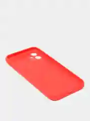 Красный чехол Silicone Case iPhone 11 с защитой камеры с бархатной подкладкой
