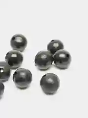 Черный бусины резиновые стопорные