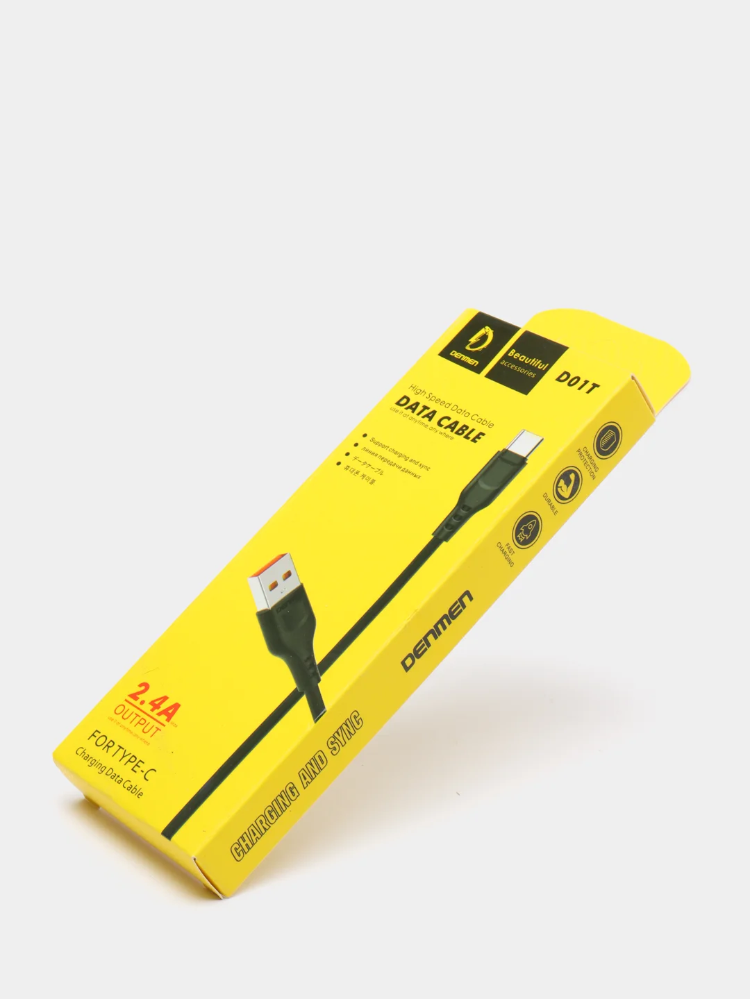 Кабель USB Denmen Micro USB/ Type-C/ Lightning, 2.4A, Fast Charge