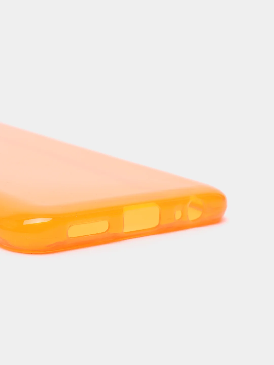 Оранжевый чехол прозрачный для Xiaomi Redmi Note 10 / Note 10S, Poco M5s плотный неоновый с оттенком
