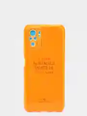 Оранжевый чехол прозрачный для Xiaomi Redmi Note 10 / Note 10S, Poco M5s плотный неоновый с оттенком