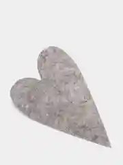 Серый конверт для столовых приборов "Сердце", 13,8 х 22 см, 100% п/э, фетр 1 штука