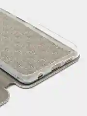 Серебряный чехол-книжка Xiaomi Poco X3 NFC/Poco X3 Pro (Сяоми Поко Х3 НФС/Х3 Про)