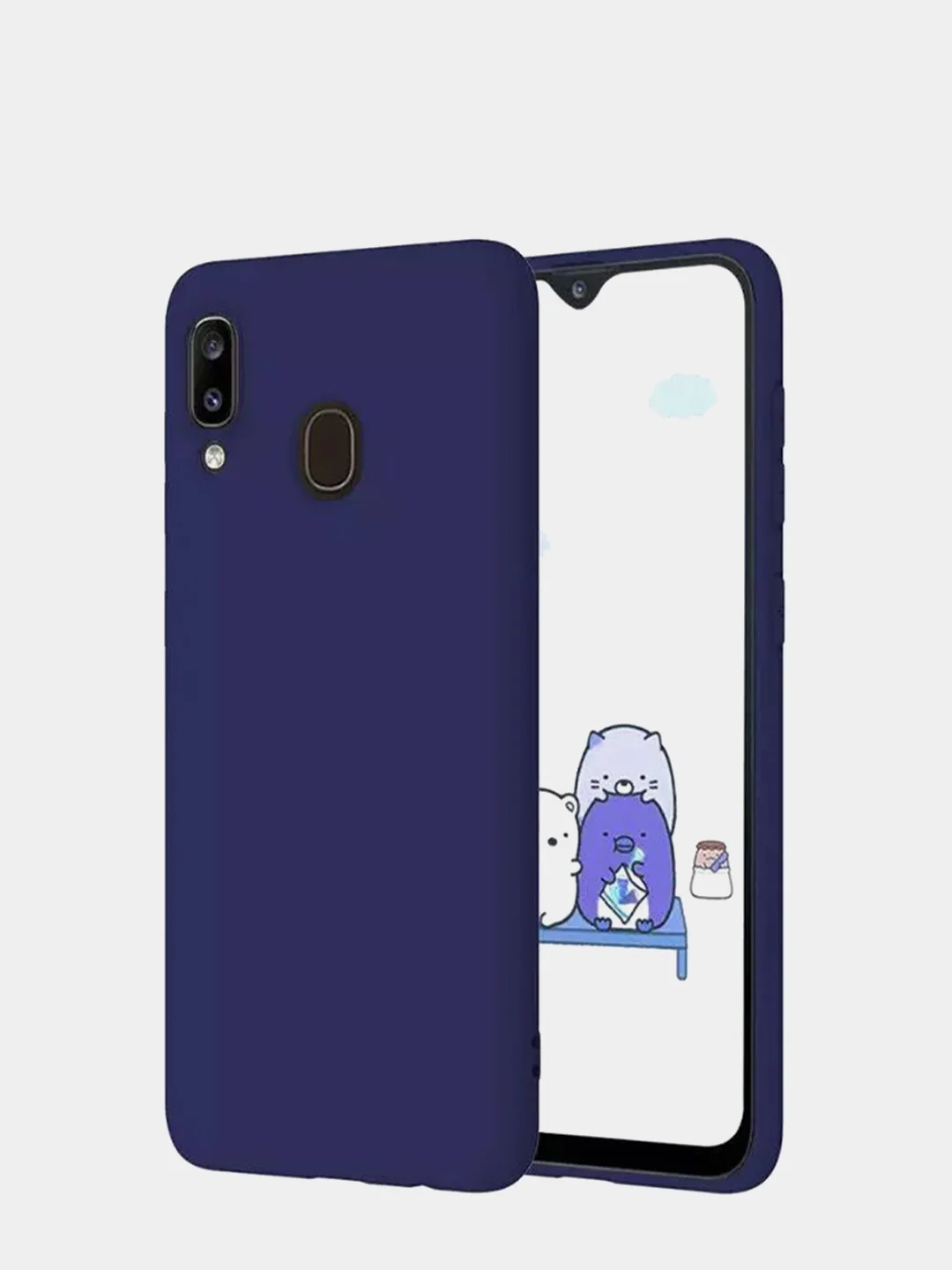 Темно-синий чехол силиконовый Samsung A01,  A10, A21, A31, A41, A71