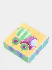 Кубики Baby Toys "На стройке", без обклейки, 9 штук