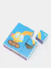Кубики Baby Toys "На стройке", без обклейки, 9 штук