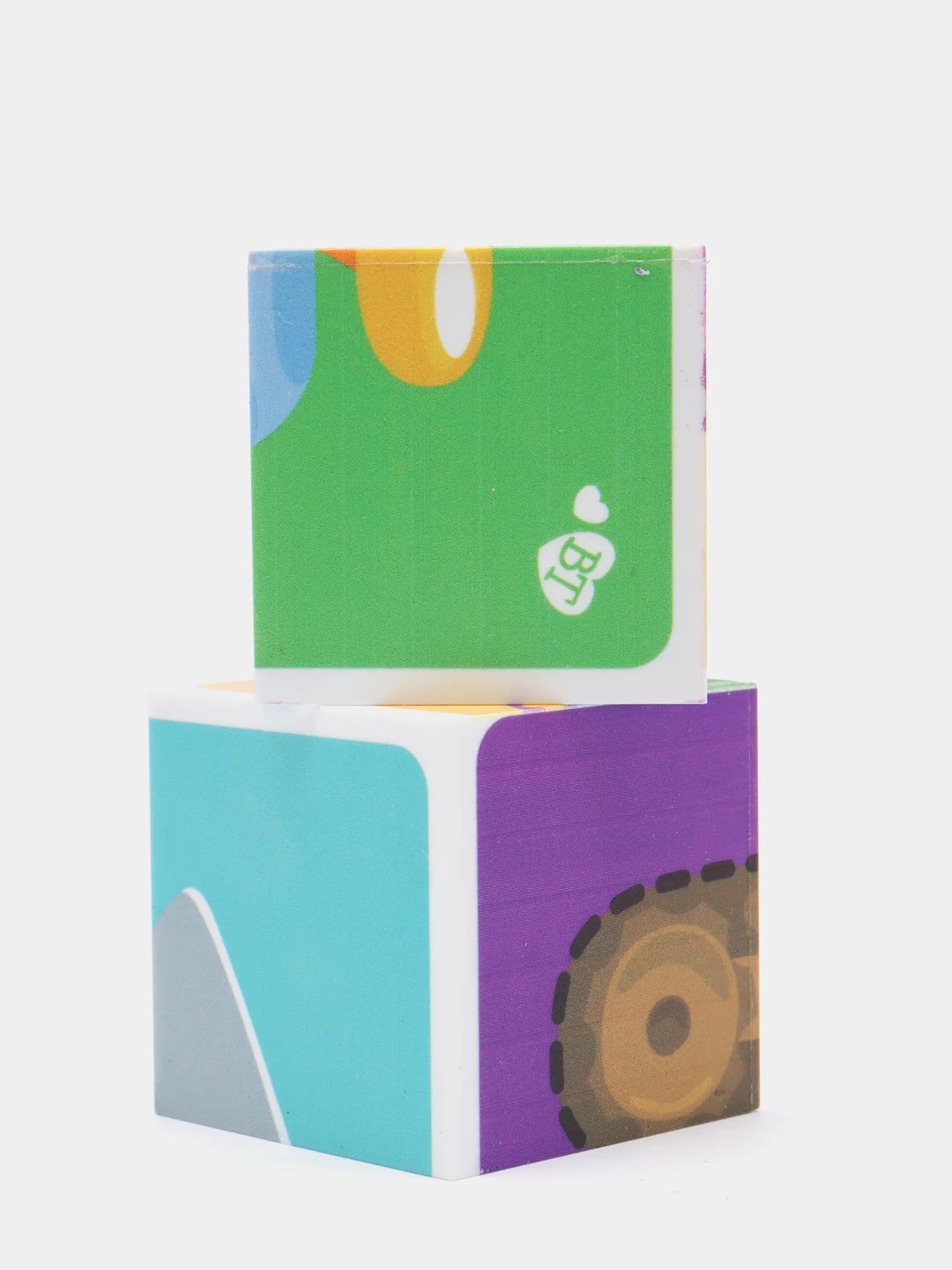 Кубики Baby Toys "На стройке", без обклейки, 9 штук
