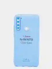 Голубой чехол Xiaomi Redmi Note 8, Note 8 2021, Редми Нот 8 прозрачный плотный неоновый с оттенком