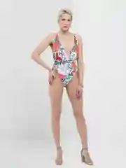 Белый купальник цельный слитный