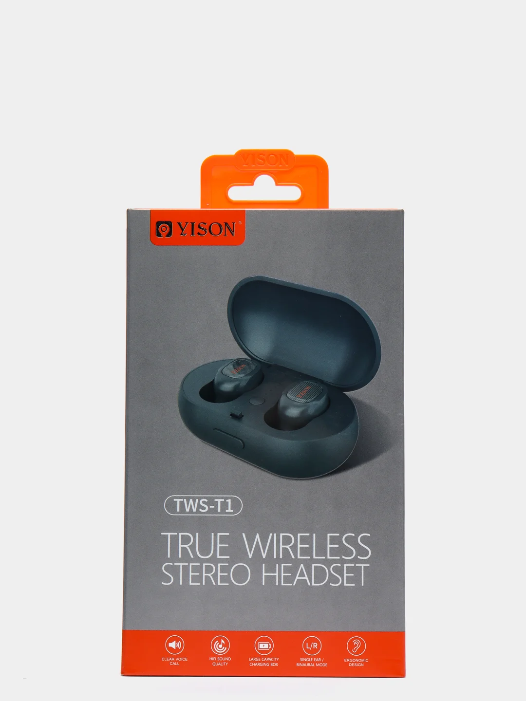 Черный беспроводные Bluetooth-наушники вакуумные, с зарядным чехлом, TWS, T1