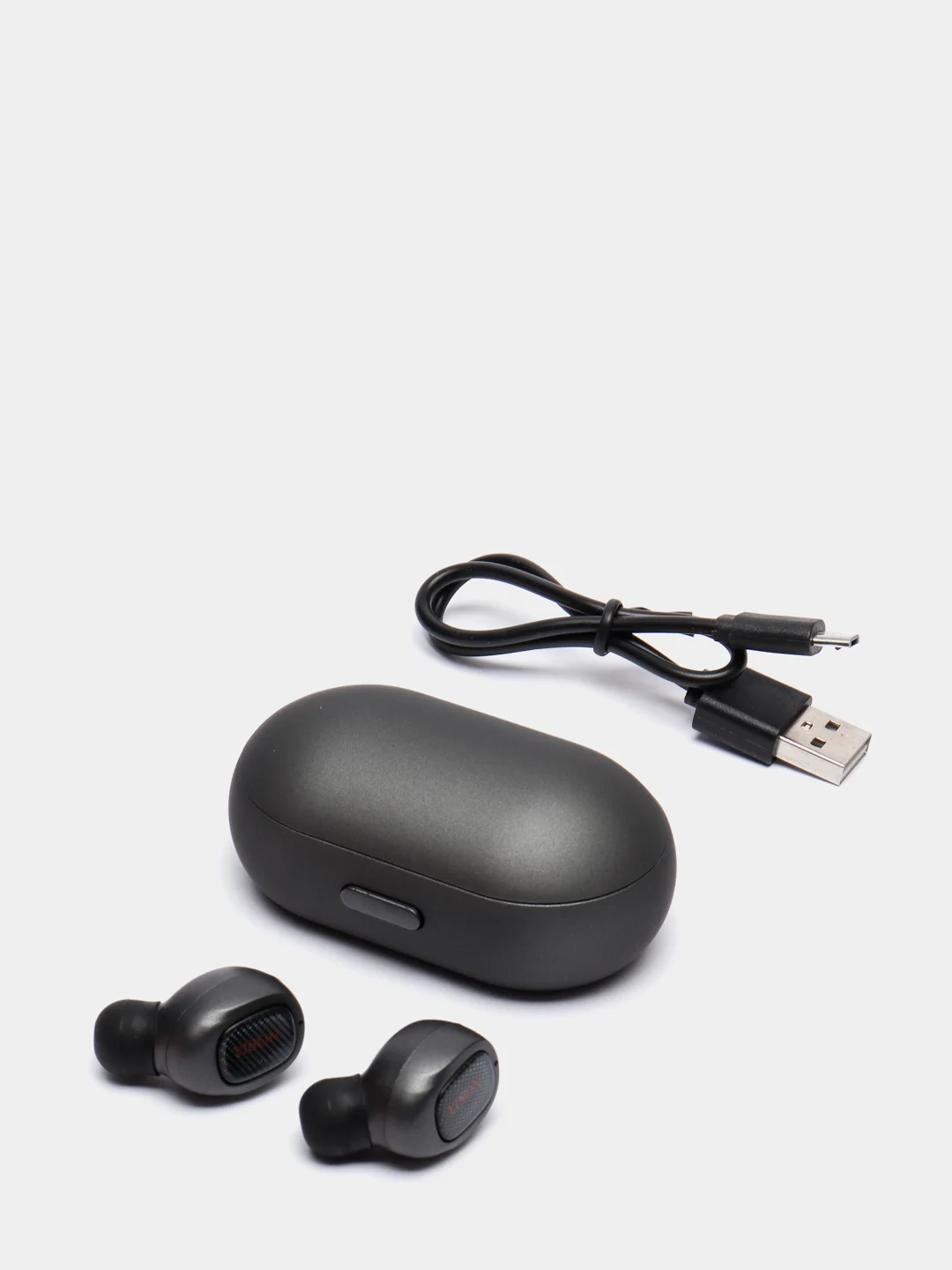 Черный беспроводные Bluetooth-наушники вакуумные, с зарядным чехлом, TWS, T1