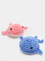 Парная игрушка "WHALES IN LOVE" ручной работы, 15 см