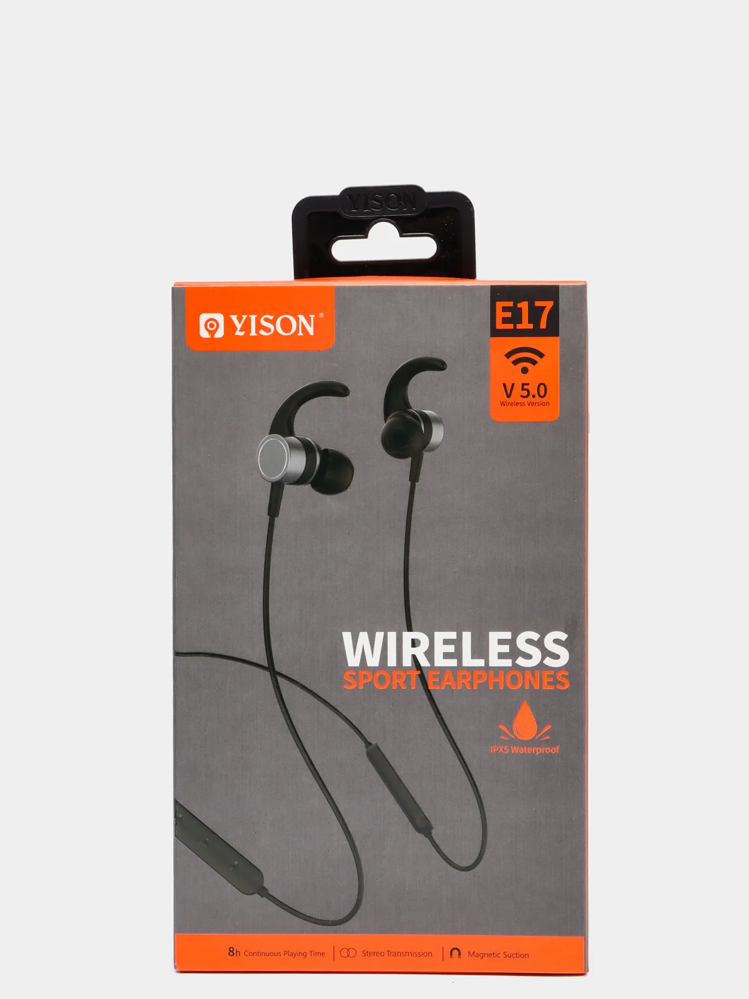 Черный наушники беспроводные, вакуумные, Bluetooth, TWS, с шейным шнурком, Е17