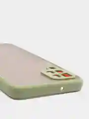 Лесной зеленый чехол на Samsung Galaxy (Галакси) A12, M12, пластиковый, матовый, с цветными кнопками