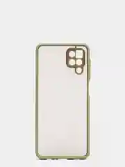 Лесной зеленый чехол на Samsung Galaxy (Галакси) A12, M12, пластиковый, матовый, с цветными кнопками