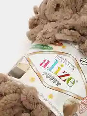 Светло-коричневый пряжа Alize Puffy