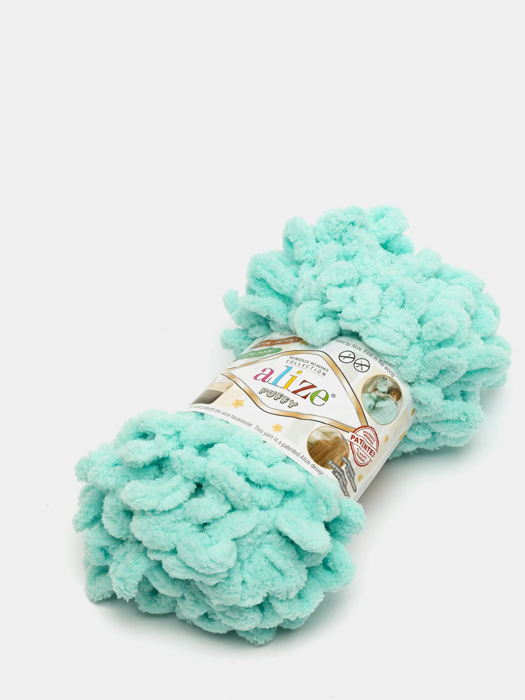 Бирюзовый пряжа Alize Puffy
