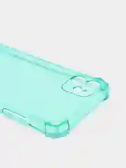 Белый силиконовый прозрачный противоударный, неоновый чехол для iPhone 11 / 12 с защитой камеры