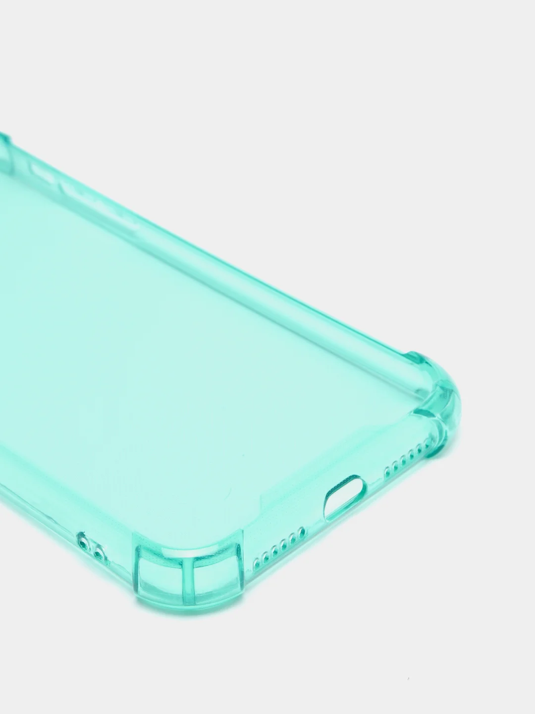 Белый силиконовый прозрачный противоударный, неоновый чехол для iPhone 11 / 12 с защитой камеры