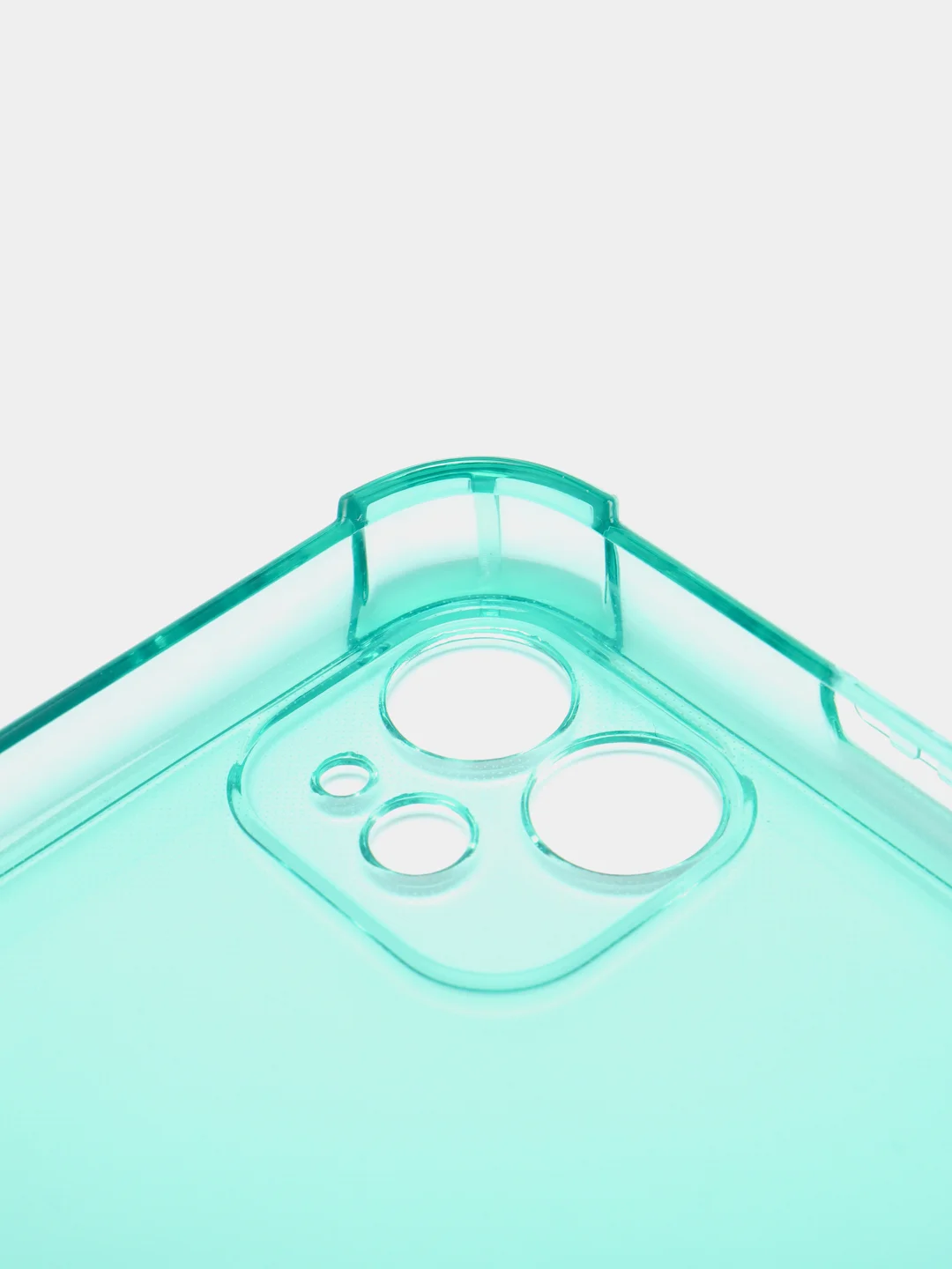 Белый силиконовый прозрачный противоударный, неоновый чехол для iPhone 11 / 12 с защитой камеры