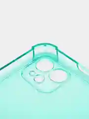 Белый силиконовый прозрачный противоударный, неоновый чехол для iPhone 11 / 12 с защитой камеры
